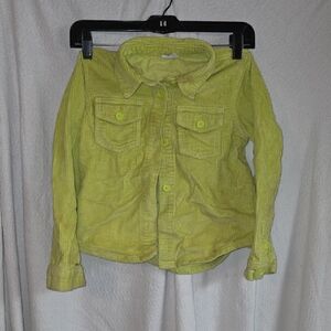 PacSun Light Green Corduroy Shirt/jacket Size S 6-7